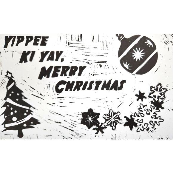 Die Hard Inspired 5"x7" Holiday Greeting Cards Set of 5 Acid Free Card Stock Art - Picture 2 of 8